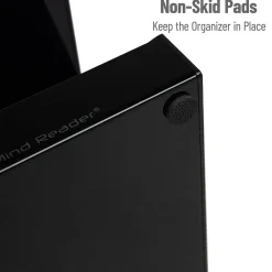 Mind Reader 5-Compartment Coffee, Tea, Utensil and Condiment Countertop Organizer, Black (3TCORG-BLK)