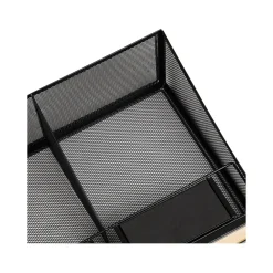 Mind Reader 3-Compartment Metal Serving Coffee Station, Black (COFFEETIME-BLK)