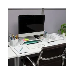 Sale Mind Reader Contemporary Monitor Stand and Laptop Riser, White (MARMON-WHT)