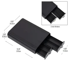 Mind Reader 2-Drawer Single Serve Coffee Pod Drawer Keurig Mini Compatible, 24 Pod Capacity, Black (TRY2DR-BLK)