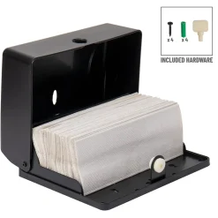 Folded Paper Towel Dispenser, Black (PTWIDE-BLK)<Mind Reader Online