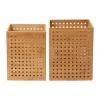 Lattice Collection Bamboo Wastepaper Basket Set, 1.9 and 2.6 Gallon, Brown (2LATGARB-BRN)<Mind Reader Outlet