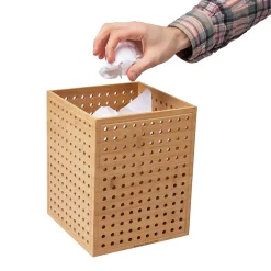 Lattice Collection Bamboo Wastepaper Basket Set, 1.9 and 2.6 Gallon, Brown (2LATGARB-BRN)<Mind Reader Outlet