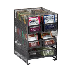 Mind Reader Metal 5-Compartment Tea Bag Organizer, 120 Tea Bag Capacity, Black (MMTDR5-BLK)