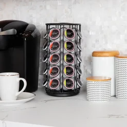 Mind Reader Metal Single Serve Coffee Pod Carousel, 35 Pod Capacity, Black (METCAR35-BLK)