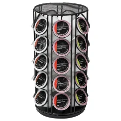 Mind Reader Metal Single Serve Coffee Pod Carousel, 35 Pod Capacity, Black (METCAR35-BLK)