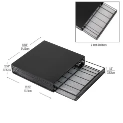 Mind Reader Metal Single Serve Coffee Pod Drawer, 36 Pod Capacity, Black (MTRAY-BLK)