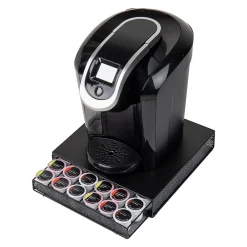 Mind Reader Metal Single Serve Coffee Pod Drawer, 36 Pod Capacity, Black (MTRAY-BLK)