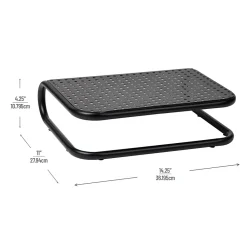 Mind Reader Monitor Stand and Ventilated Desktop Organizer, Black, 2/Pack (2CHORDMON-BLK)
