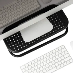 Mind Reader Monitor Stand and Ventilated Desktop Organizer, Black, 2/Pack (2CHORDMON-BLK)