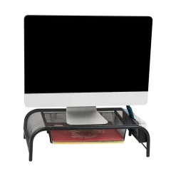Sale Mind Reader Monitor Stand with Paper Tray, Metal, (MESHMONSTA-BLK) Black