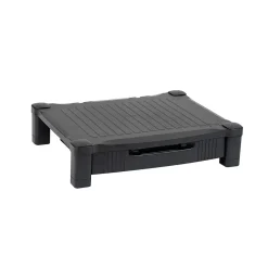 Outlet Mind Reader Monitor Stand Riser with Storage Drawer, Black (DRPLMONST-BLK)