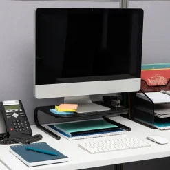 Hot Mind Reader Monitor Stand and Ventilated Laptop Riser, Black (METMONST-BLK)