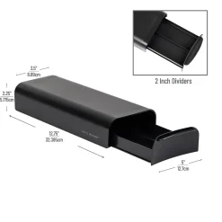 Mind Reader Plastic Coffee Pod Storage Drawer For 12-14 Capacity, Black (TRY03-BLK)