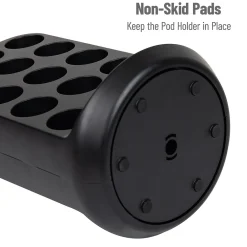 Mind Reader Plastic Coffee Pod Carousel Countertop Organizer, 30 Pod Capacity, Black (CRS02-BLK)