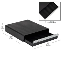 Mind Reader Plastic Coffee Pod Drawer Countertop Organizer, 30 Pod Capacity, Black (TRY30-BLK)