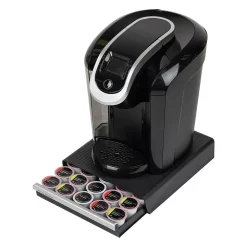 Mind Reader Plastic Coffee Pod Drawer Countertop Organizer, 30 Pod Capacity, Black (TRY30-BLK)