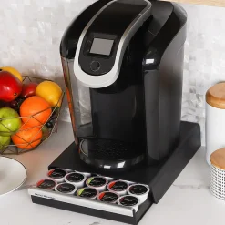 Mind Reader Plastic Coffee Pod Drawer Countertop Organizer, 30 Pod Capacity, Black (TRY30-BLK)
