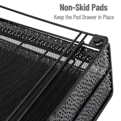 Mind Reader Plastic Coffee Pod Organizer with 2 Drawers, 72 Pod Capacity, Black (DBMTRAY-BLK)