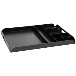Mind Reader Plastic 7-Compartment Countertop Coffee Organizer Tray, Black (KEUTRAY-BLK)