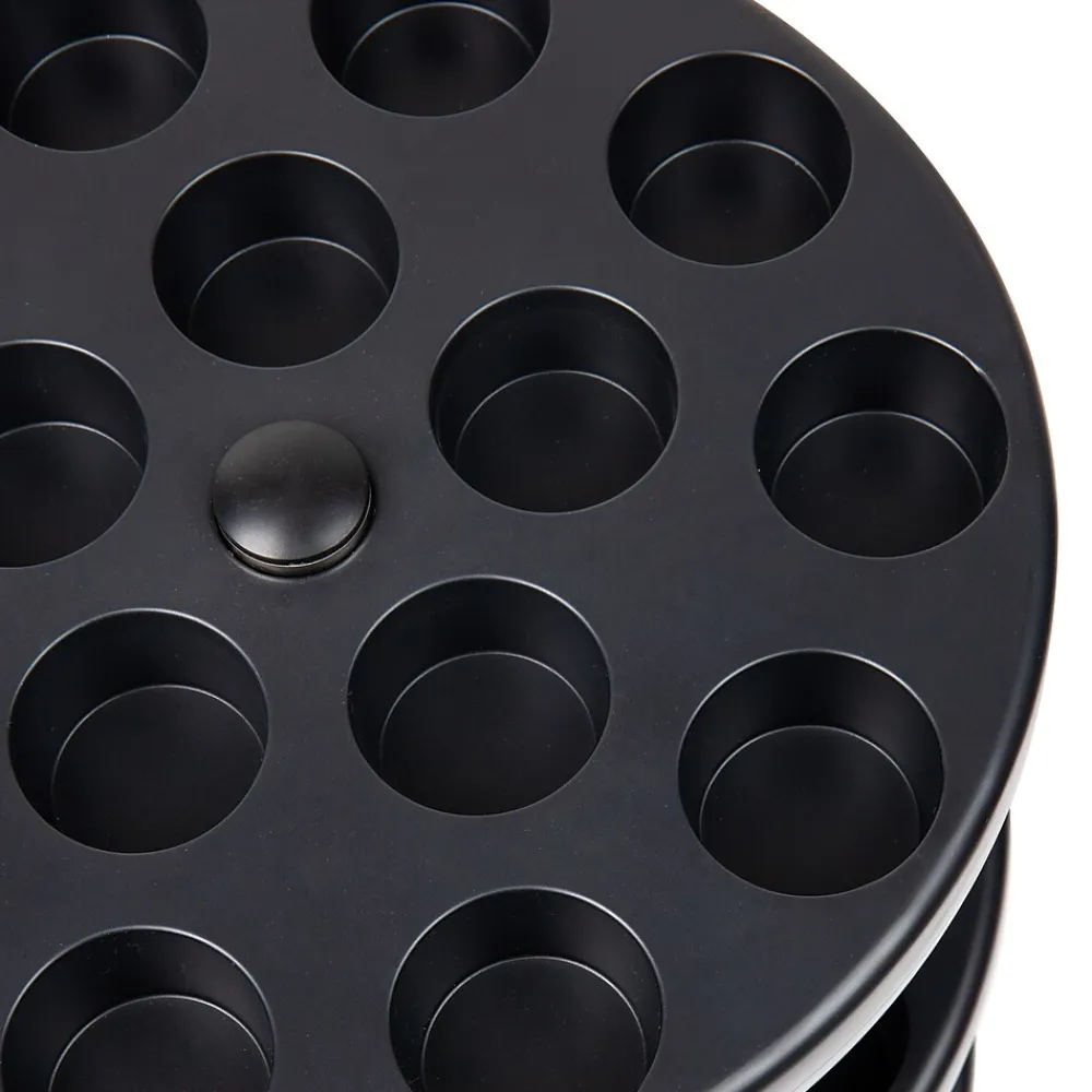 Mind Reader Plastic 3-Tier Single Serve Pod Carousel, 45 Pod Capacity, Black (PODSUS45-BLK)