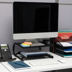 Hot Mind Reader 2-Tier Adjustable Ventilated Monitor Stand, Black (MON2T-BLK)