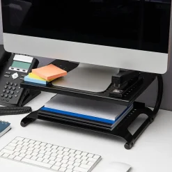 Hot Mind Reader 2-Tier Adjustable Ventilated Monitor Stand, Black (MON2T-BLK)