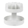 Mind Reader 2-Tier Plastic Lazy Susan Coffee Countertop Organizer, White (SNACKCAR-WHT)