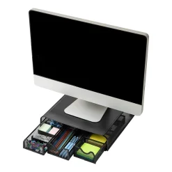 Clearance Mind Reader Ventilated Monitor Stand, Metal, Black (MONMESH-BLK)