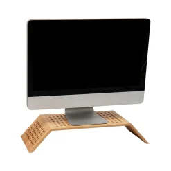Mind Reader Ventilated Monitor Stand, Light Brown (LATMON-BRN)