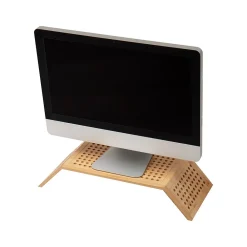 Mind Reader Ventilated Monitor Stand, Light Brown (LATMON-BRN)