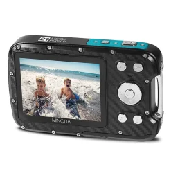 MINOLTA 21 MP 1080p Digital Waterproof Camera, 4x Digital Zoom, Teal (MN30WP-TL)