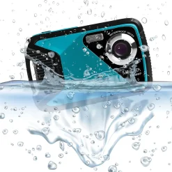 MINOLTA 21 MP 1080p Digital Waterproof Camera, 4x Digital Zoom, Teal (MN30WP-TL)