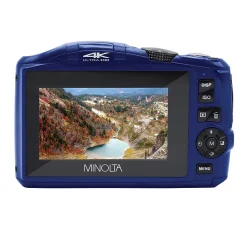 MINOLTA 48 MP/4K Ultra HD Digital Camera with 16x Digital Zoom, Blue (MND50-BL)