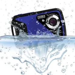 MINOLTA 21 MP/1080p Waterproof Digital Camera with 4x Digital Zoom, Blue (MN30WP-BL)