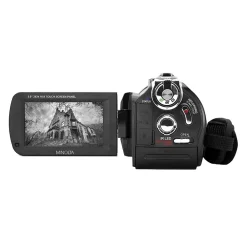 MINOLTA 4K Ultra HD IR Night Vision Video Camcorder with 16x Digital Zoom, Black (MN4K40NV)