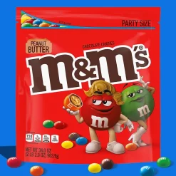 M&M's Party Size Peanut Butter Milk Chocolate Candy Pieces, 34 oz. (MMM55085)