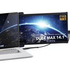 Online Mobile Pixels Inc. Mobile Pixels DUEX Max 14.1" IPS LCD Slide-Out Display for Laptops, Blue (101-1007P01)