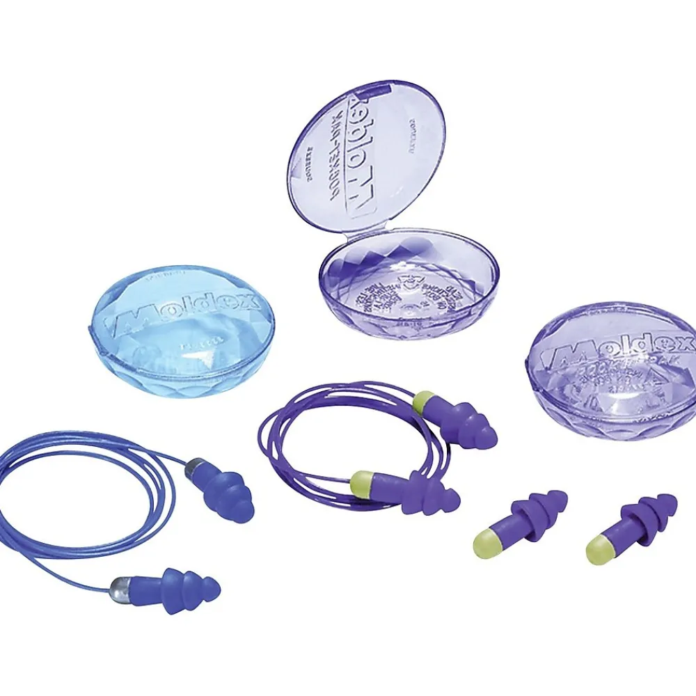 Howard Leight Moldex® Rockets® Reusable Cord Earplugs, Purple, 27 dB, 50/BX