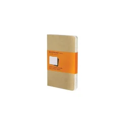 Journals|Moleskine Cahier Soft Cover Journal, 3.5" x 5.5", Kraft Brown, 3/Pack (704925)