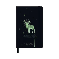 Journals|Moleskine Harry Potter Expecto Patronum Limited Edition Notebook, 5" x 8.25", Narrow-Ruled, Blue/Teal (LEHP23QP060)
