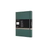 Subject Notebooks|Moleskine Pro XL 1-Subject Professional Notebook, 7.5" x 9.75", Narrow Ruled, 192 Sheets, Green (620817)
