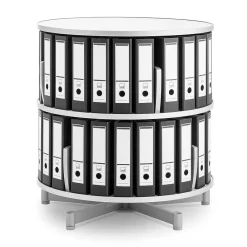 File Cabinets*Moll Deluxe 2-Tier Binder & File Carousel Shelving, White (CL2-80)