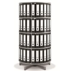 File Cabinets*Moll ® Rotary Four Tier Spin & File Binder Storage Carousel, White
