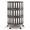 File Cabinets*Moll ® Rotary Three Tier Spin & File Binder Storage Carousel, White