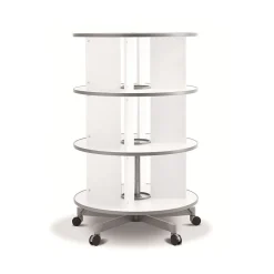 File Cabinets*Moll ® Rotary Three Tier Spin & File Binder Storage Carousel, White