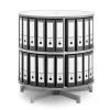 File Cabinets*Moll ® Rotary Two Tier Spin & File Binder Storage Carousel, White