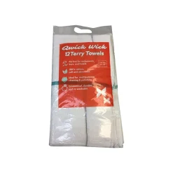 Terry Cleaning Towels, 19" x 16", 12 Towels/Pack, 5/Pack (N030-W65B-5DZ)<Monarch Brands Discount