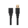 Monoprice 113749 1.5' USB 3.0 A to A Female Extension Cable, M/F, Black