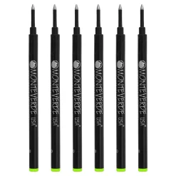 Pens|Monteverde ® Medium Rollerball Refill For Most Rollerball Pens, 6/Pack, Lime Green